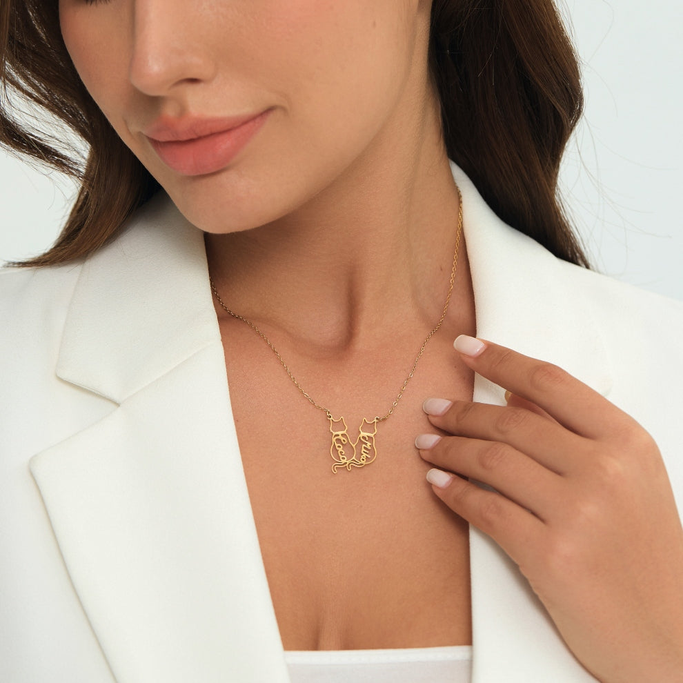 Personalized CAT Name Necklace