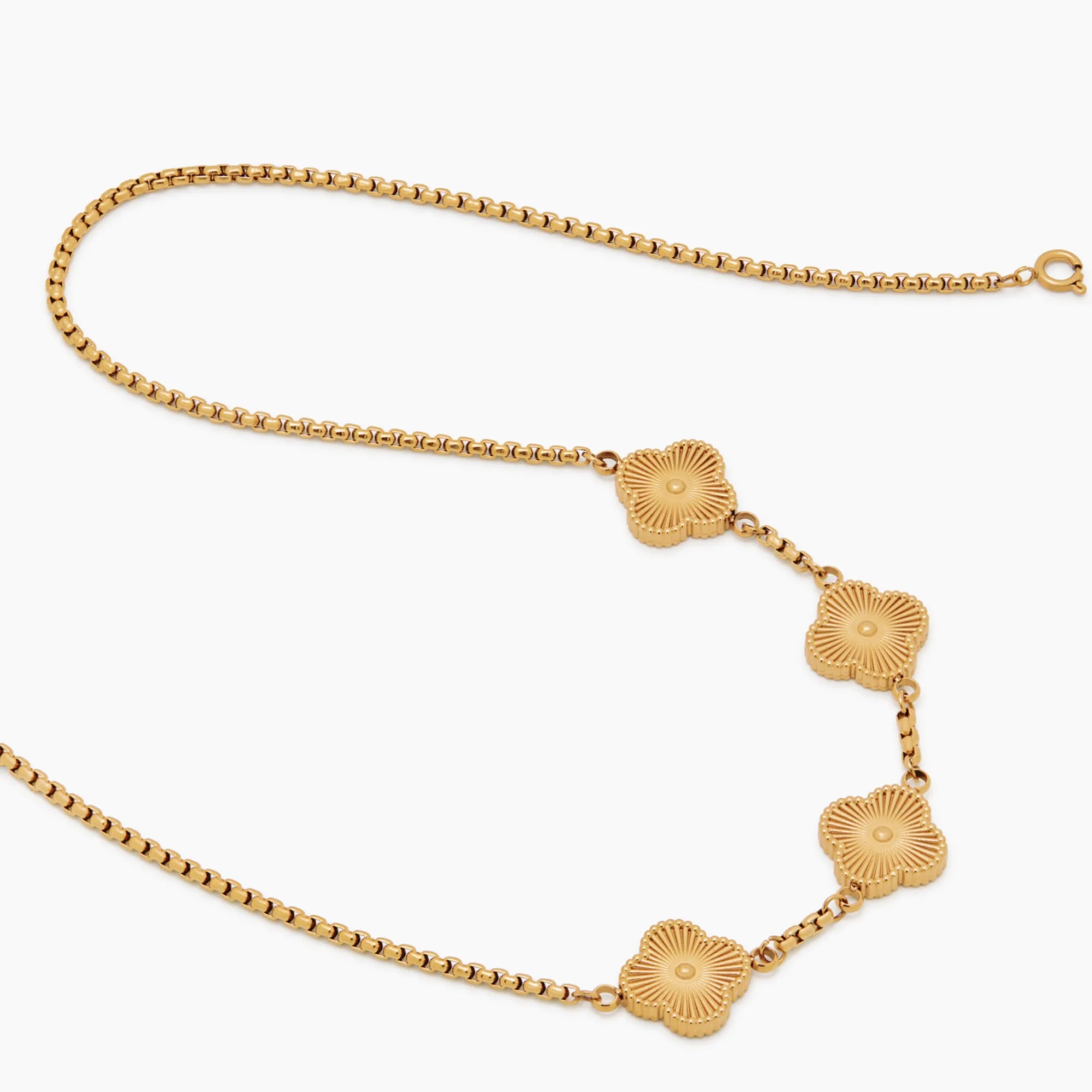 Pearl Clover Custom Name Necklace