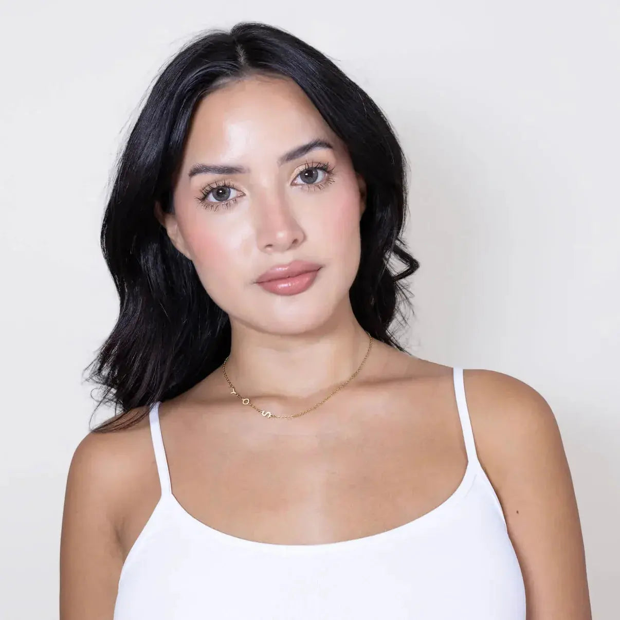 Personalized Necklace with Side Initials