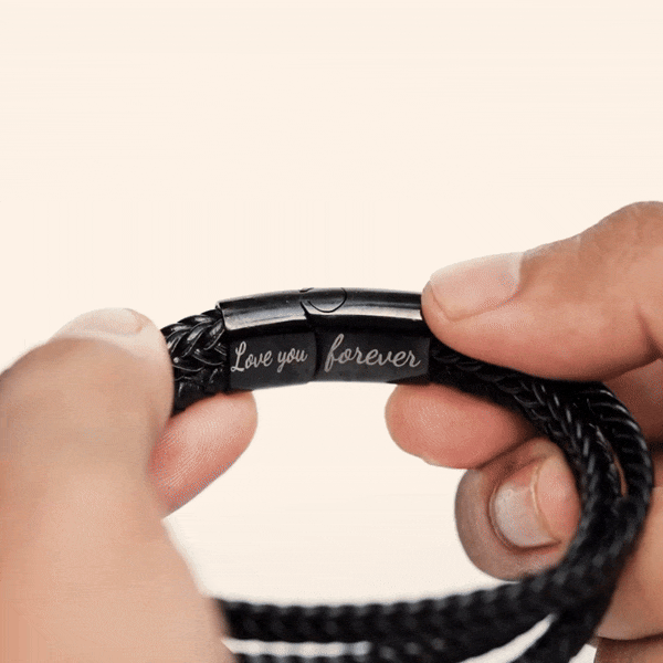 To My Son - Love You Forever | Leather Braid Bracelet