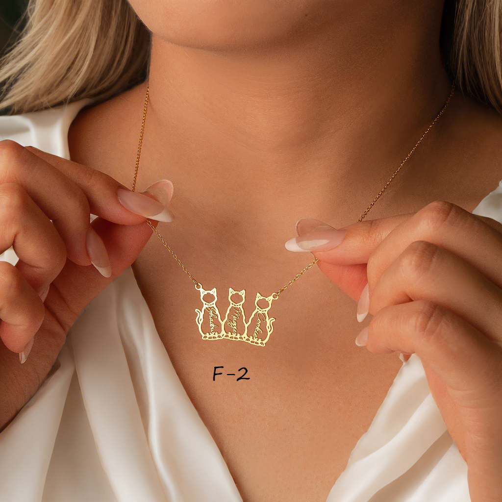 Personalized Cat Dog Name Necklace
