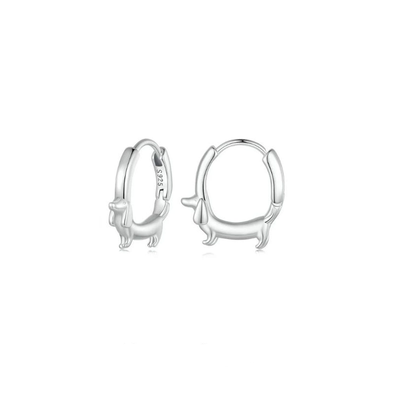 Dachshund Wiener Dog Hoop Earrings