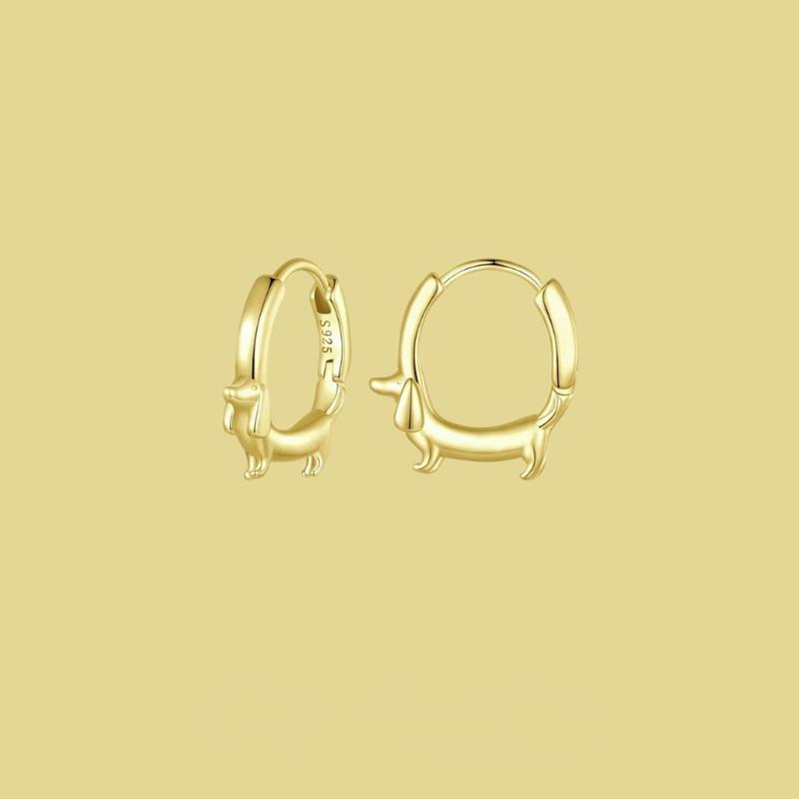 Dachshund Wiener Dog Hoop Earrings