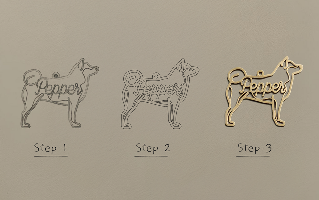 Necklace Pet Breed & Name