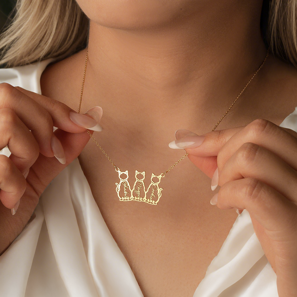 Personalized Cat Dog Name Necklace