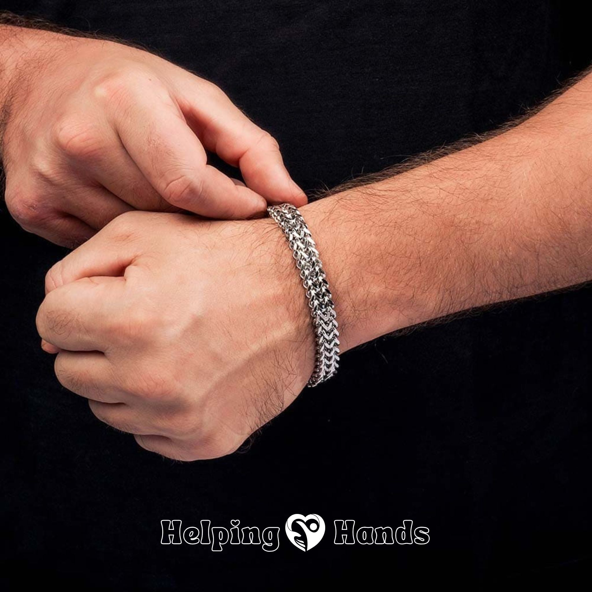 Elegant stainless steel bracelet for son, featuring a heartfelt ‘Love you forever’ clasp and an emotional keepsake message card.

