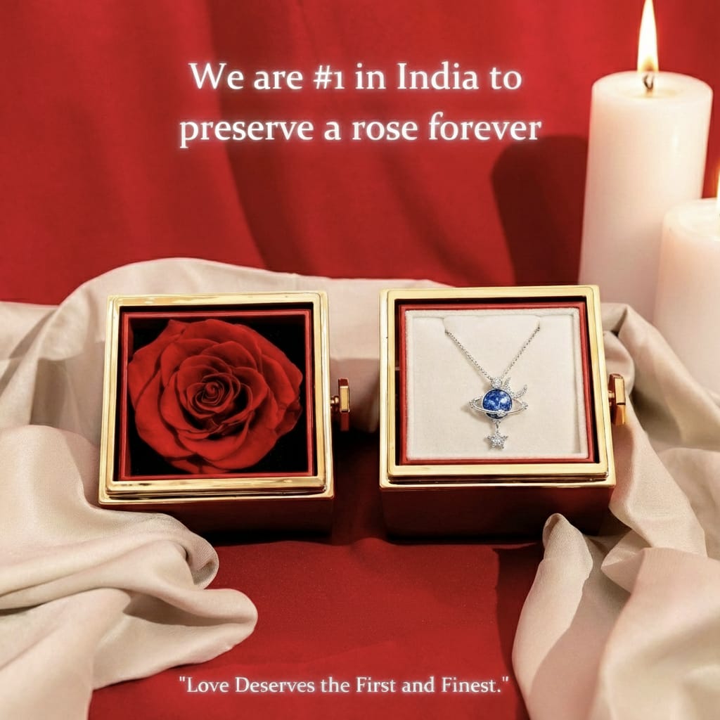 To My Daughter – Special Star Necklace (With Preserved Rose Box)