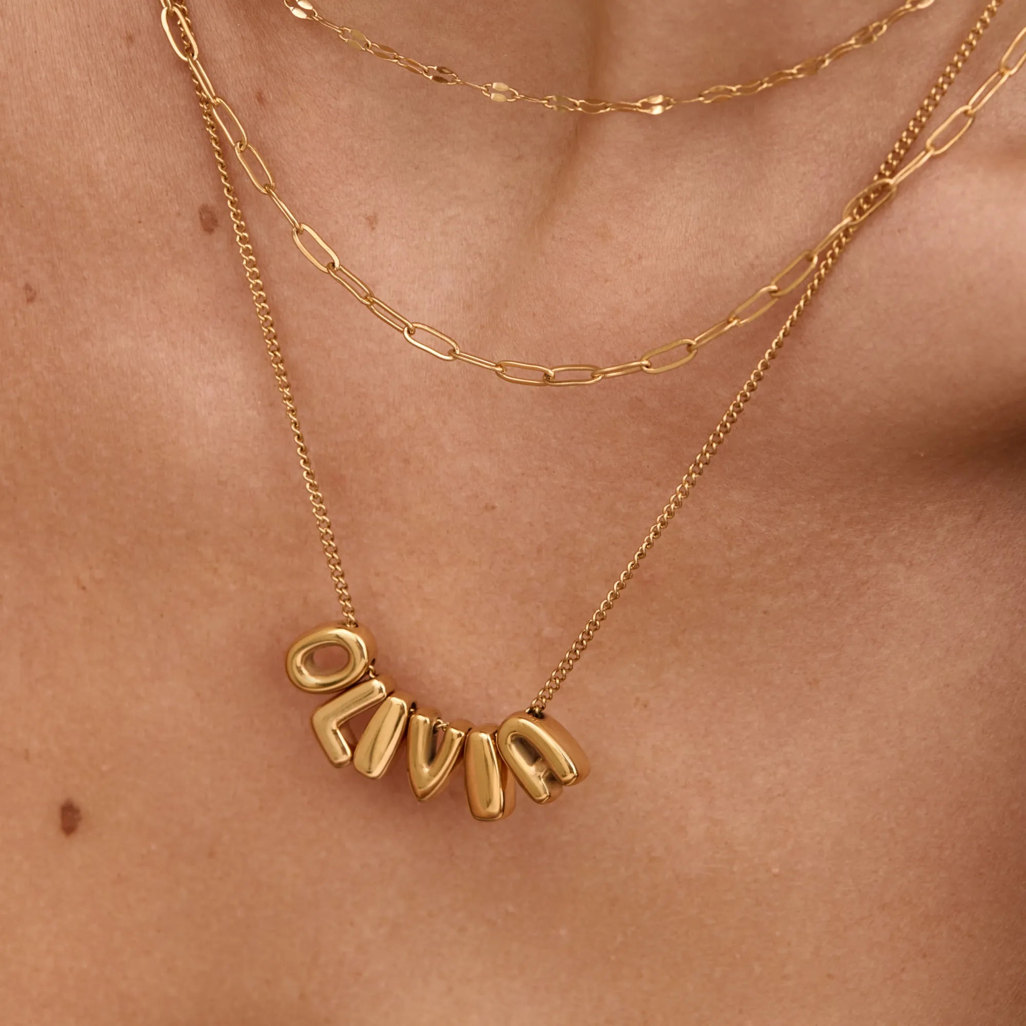 Bubble Custom Name Necklace