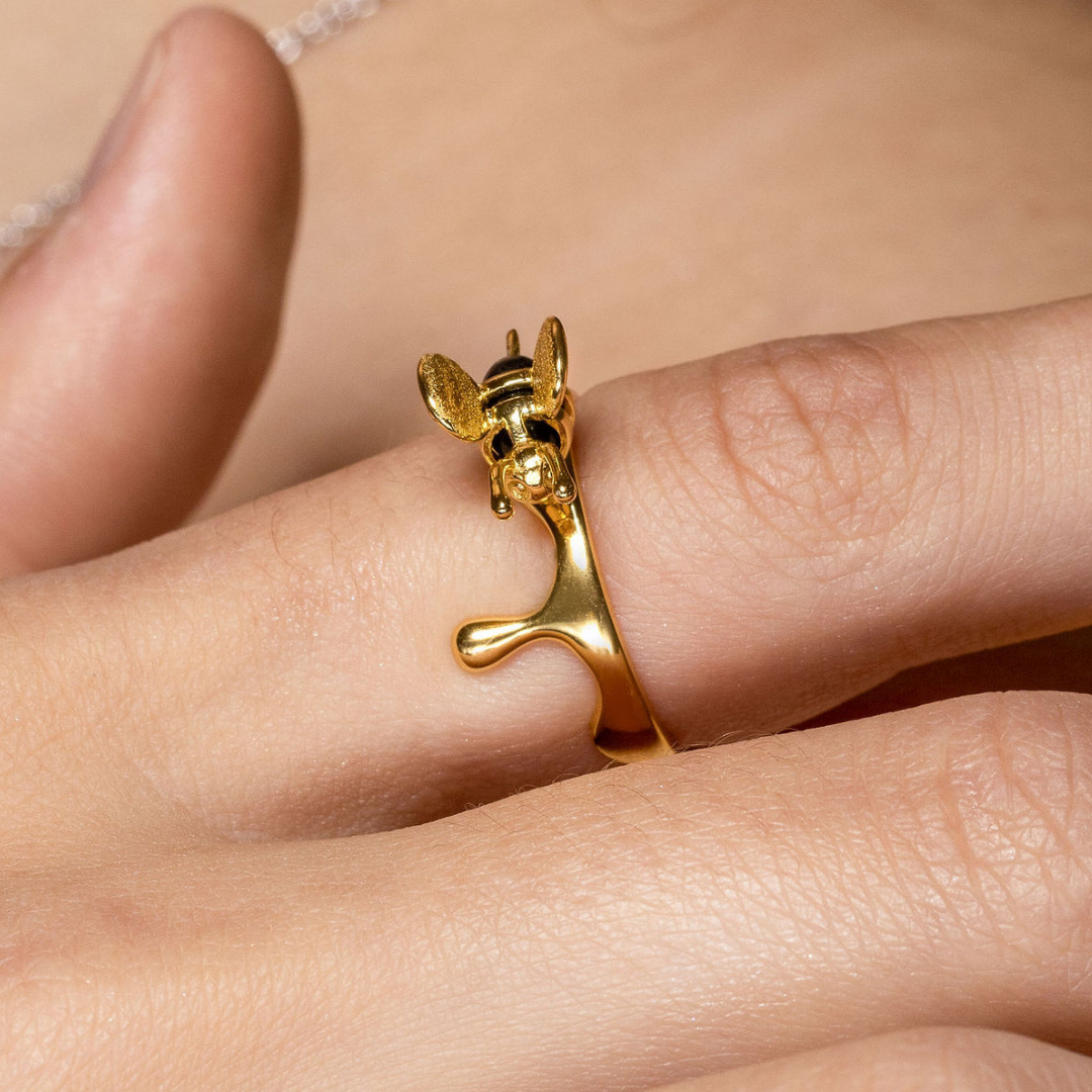 ring with drop of honey