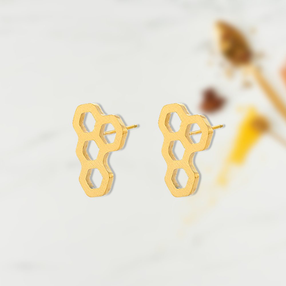 VINTAGE VINTAGE EARRINGS: Honeycomb represents kindness, unity and warmth... the fundamental pillars of every community and family.