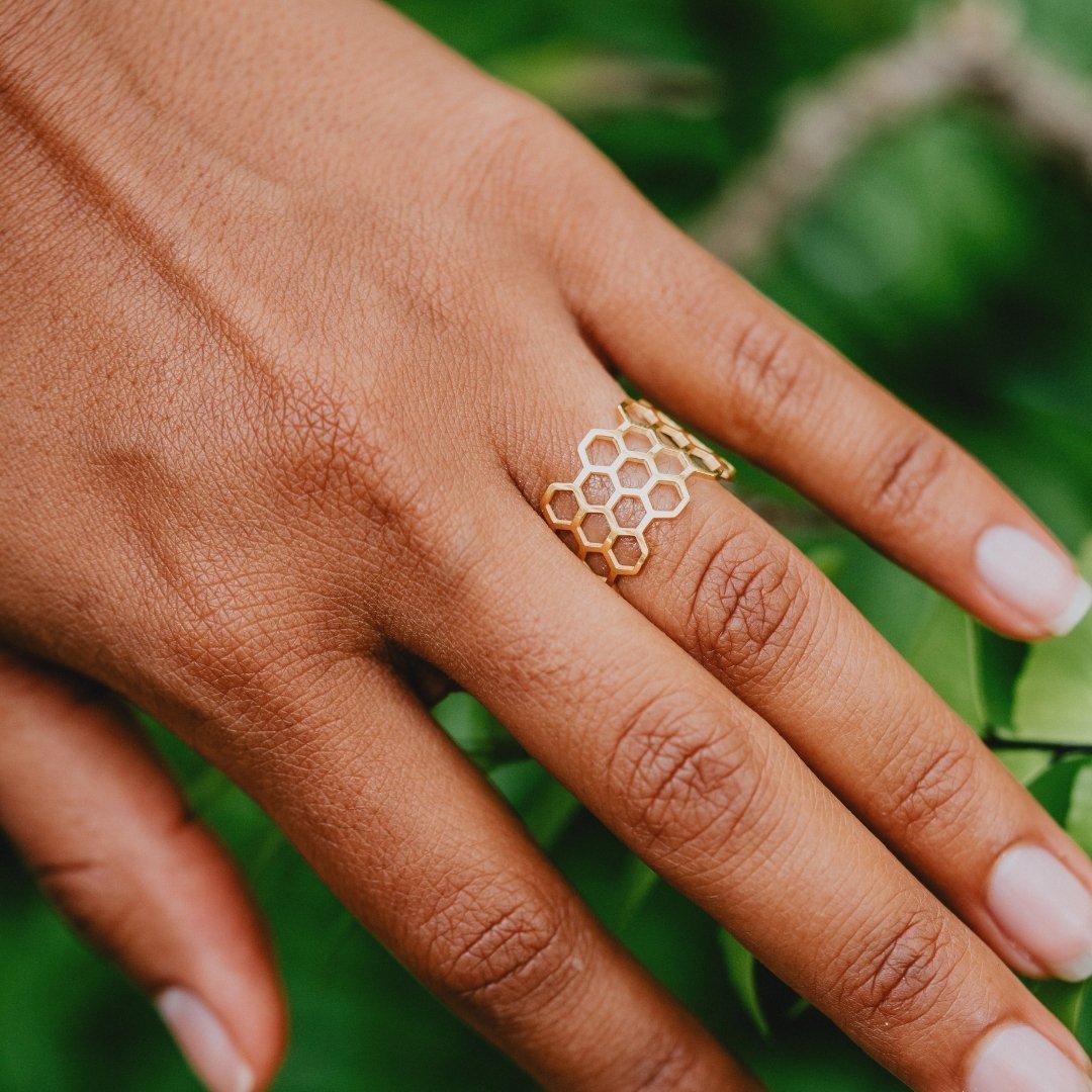 honeycomb engagement ring